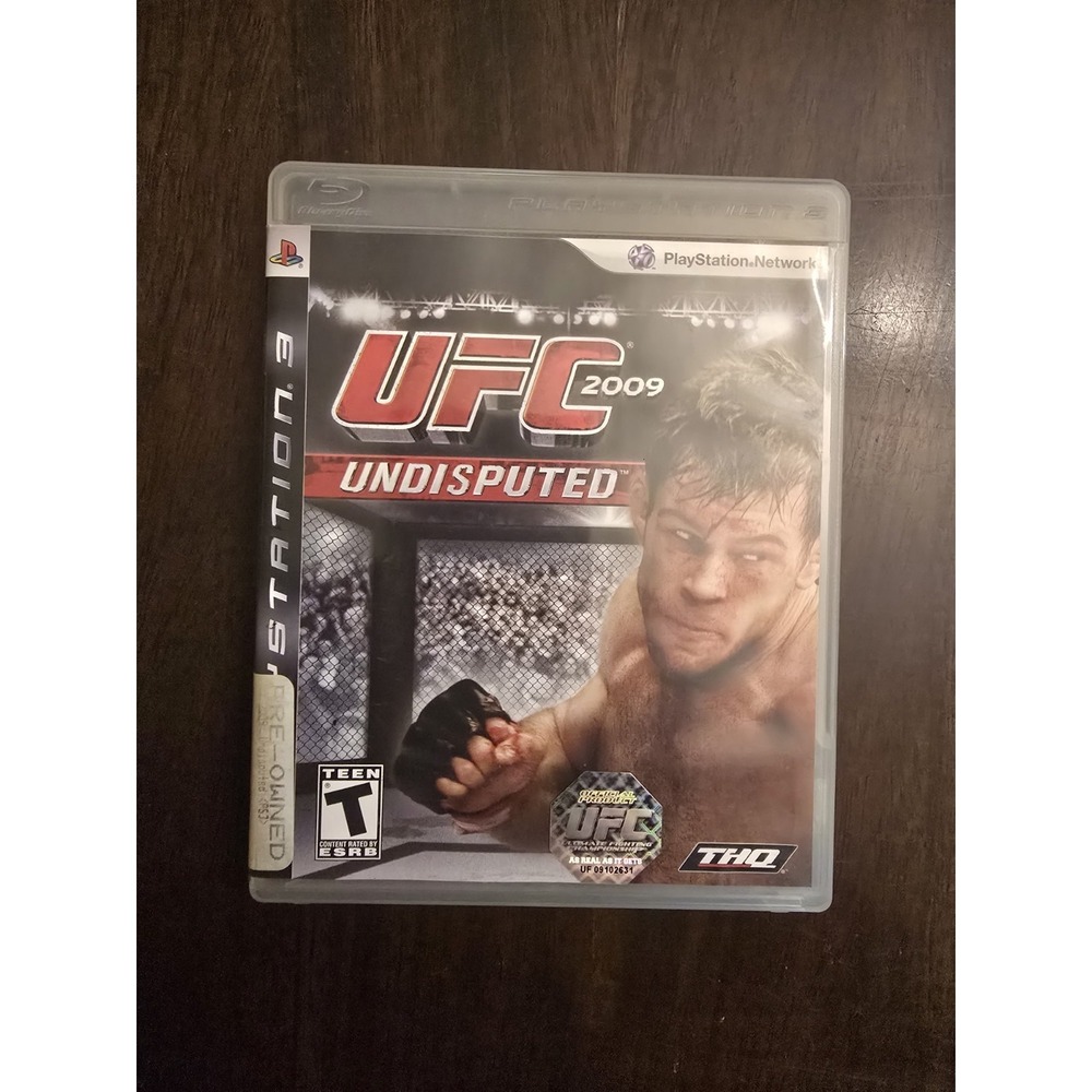 UFC Undisputed 2009 (Sony PlayStation 3, 2009) game disc, manual, art cover